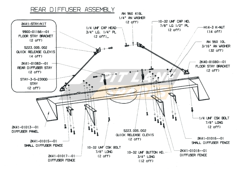 2K40 REAR DIFFUSER ASSEMBLY